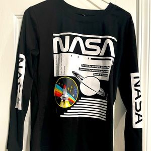 Black nasa long sleeve shirt